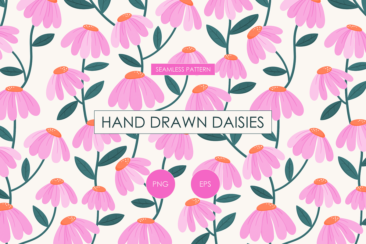 Climbing Daisies Seamless Pattern, a Pattern Graphic by HonestiesPrintS (Photo 1 of 3)