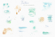 Watercolor hydrangea & eucalyptus, a Decorative Illustration by Re_Margarita_Art (Thumbnail 6 of 10)