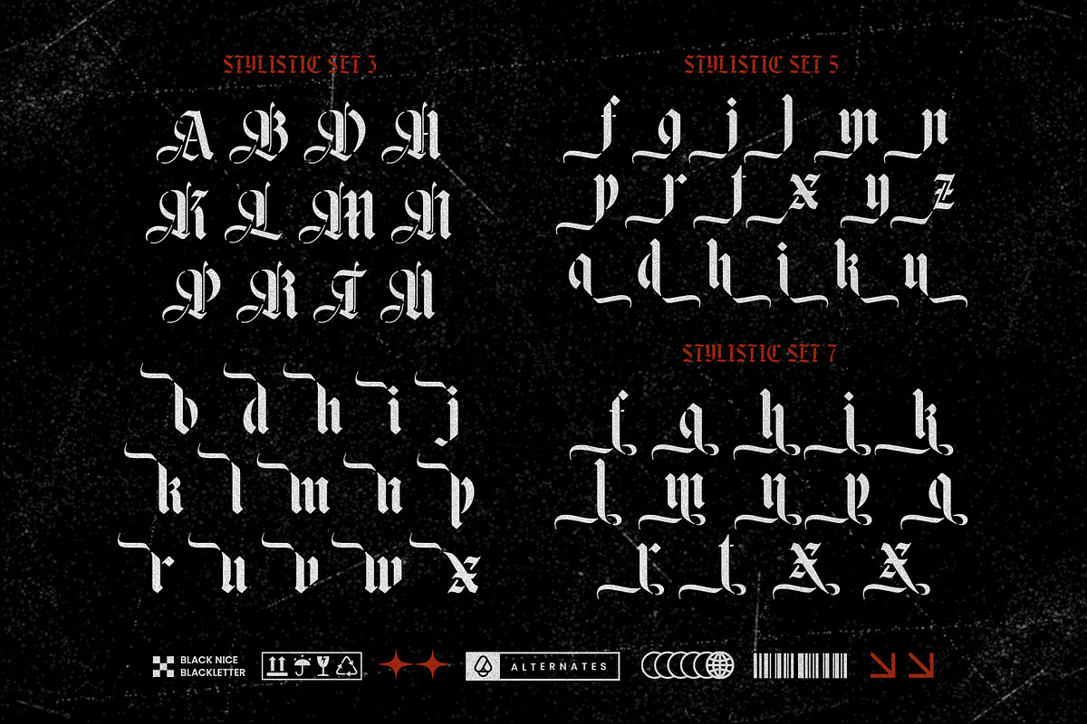 Black Nice Typeface, a Blackletter Font by alit design (Photo 11 of 17)
