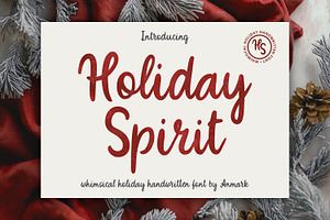Holiday Spirit Festive Charming Font, a Handwritten Font by AnMark
