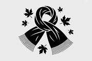 Autumn Girl Silhouette with Scarf Bu, an Illustration by Creativeshirt (Thumbnail 3 of 8)