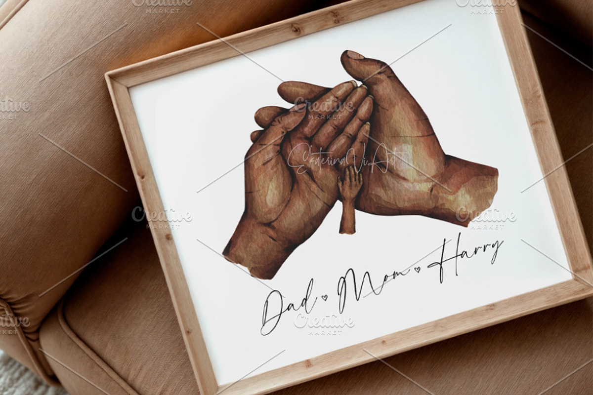 Family Hands Premature Baby & Angel, a Person Illustration by EkaterinaViArt (Photo 4 of 4)