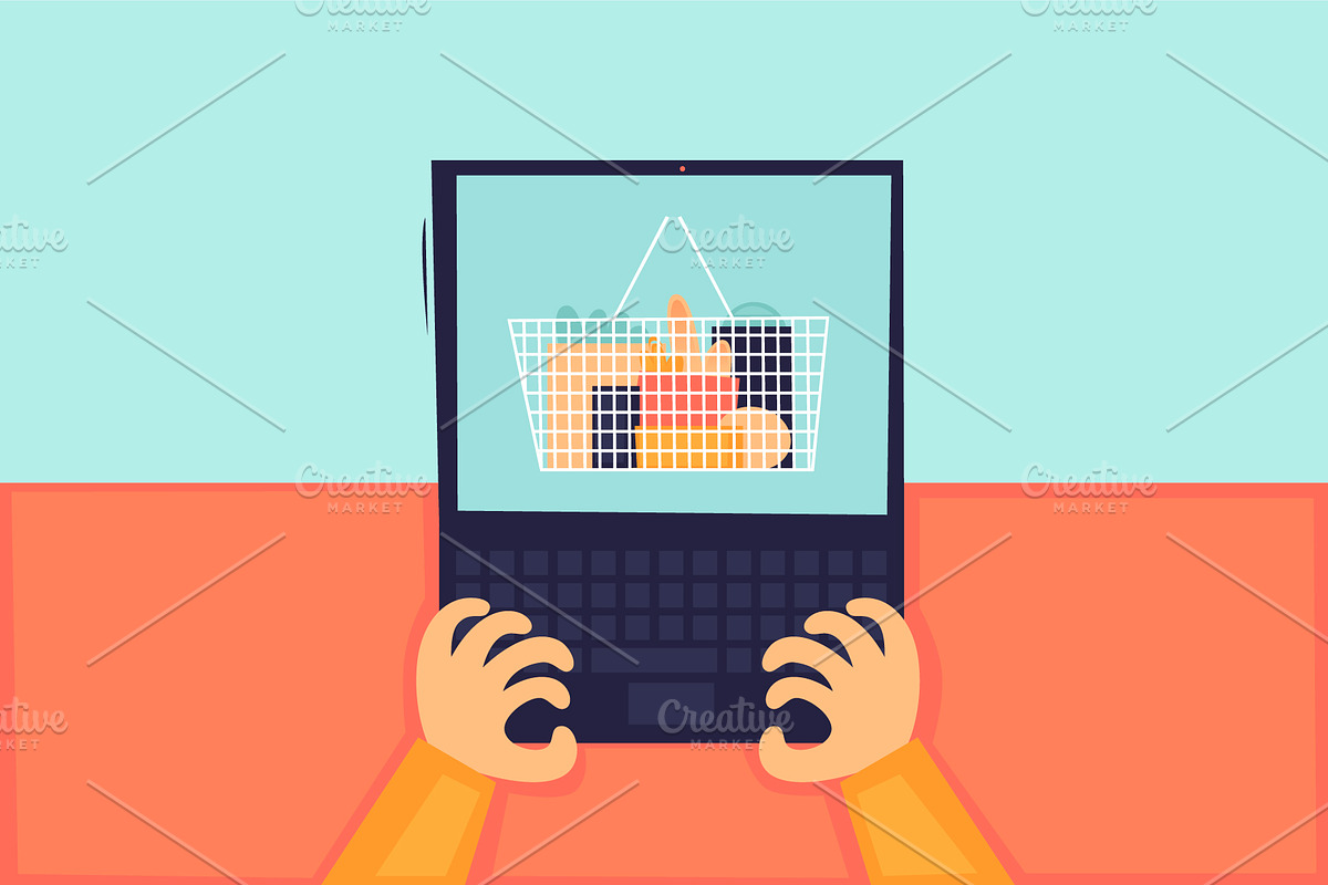 Online grocery shopping., a Food Illustration by Podis (Photo 4 of 4)