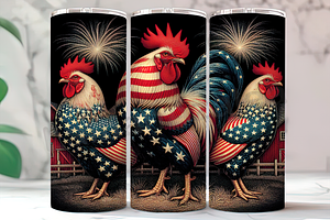 Patriotic 4th of July Chicken, a Background Photo by LamanAzalea