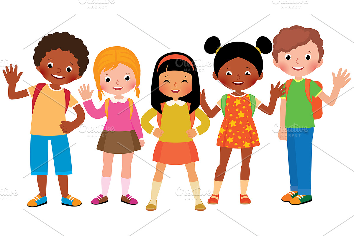 Group of children students, a Person Illustration by Julia's illustrations
