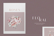 Watercolor Roses Clipart, an Illustration by WalaPalette (Thumbnail 8 of 11)