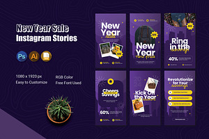 New Year Sale Instagram Story, a Social Media Template by Esensifiksi.studio