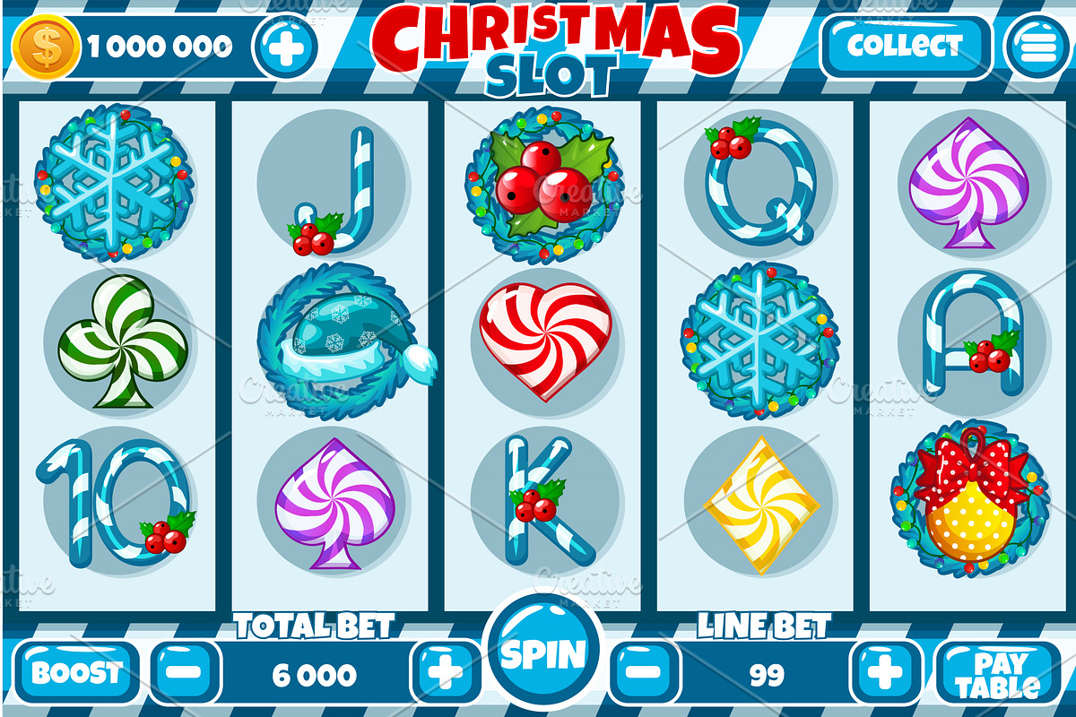 Casino slot machine, game UI design, a Graphic by BabySofja