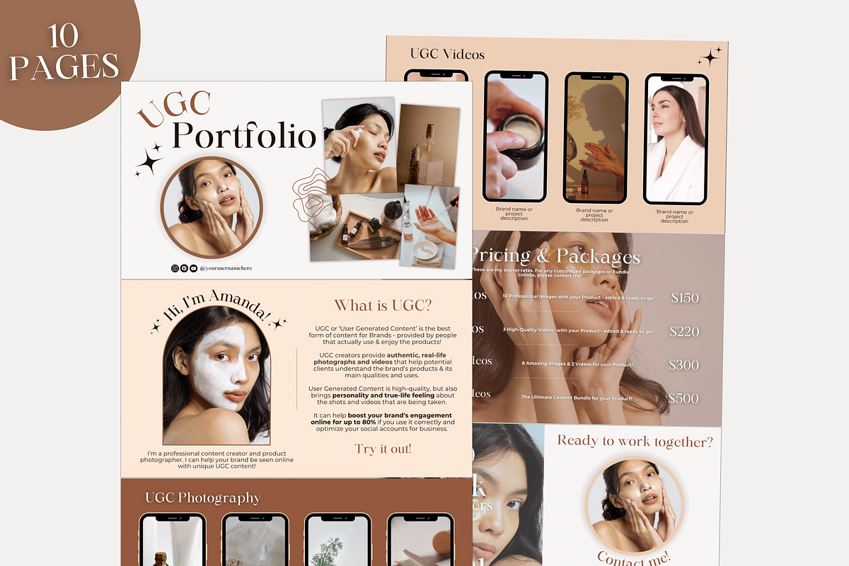 UGC Portfolio Website Template, a Landing Page Template by SocialStyleTemplates (Photo 1 of 6)