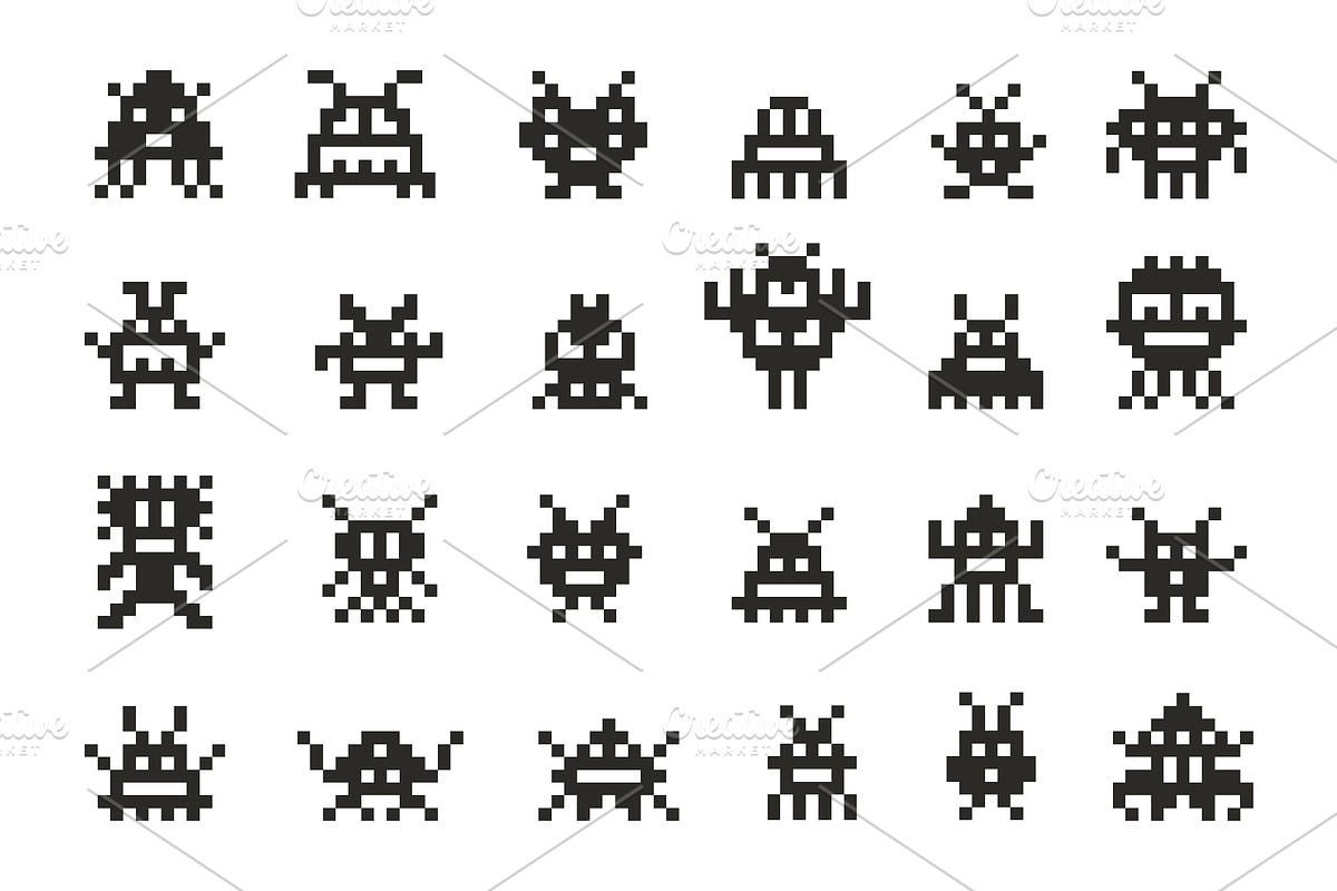 Pixel invaders. Retro space game art, an Object Graphic by Stock-Smart-Start (Photo 3 of 3)