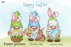 Easter Gnome Clipart