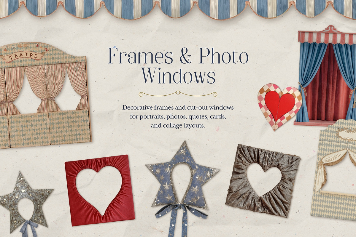 The Little Theatre Collage Pack 180+, an Object Graphic by Design Alchemy Studio (Photo 7 of 14)
