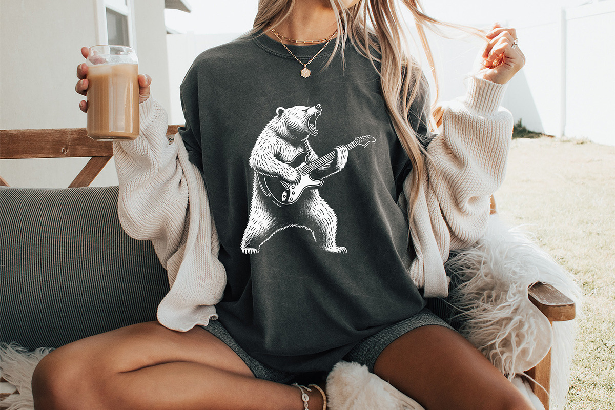 Bear with Guitar Png, Guitarist, an Illustration by SharpMarketplace (Photo 2 of 3)