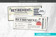 Retirement Boarding Pass Template, a Card Template by Snapybiz (Thumbnail 1 of 10)
