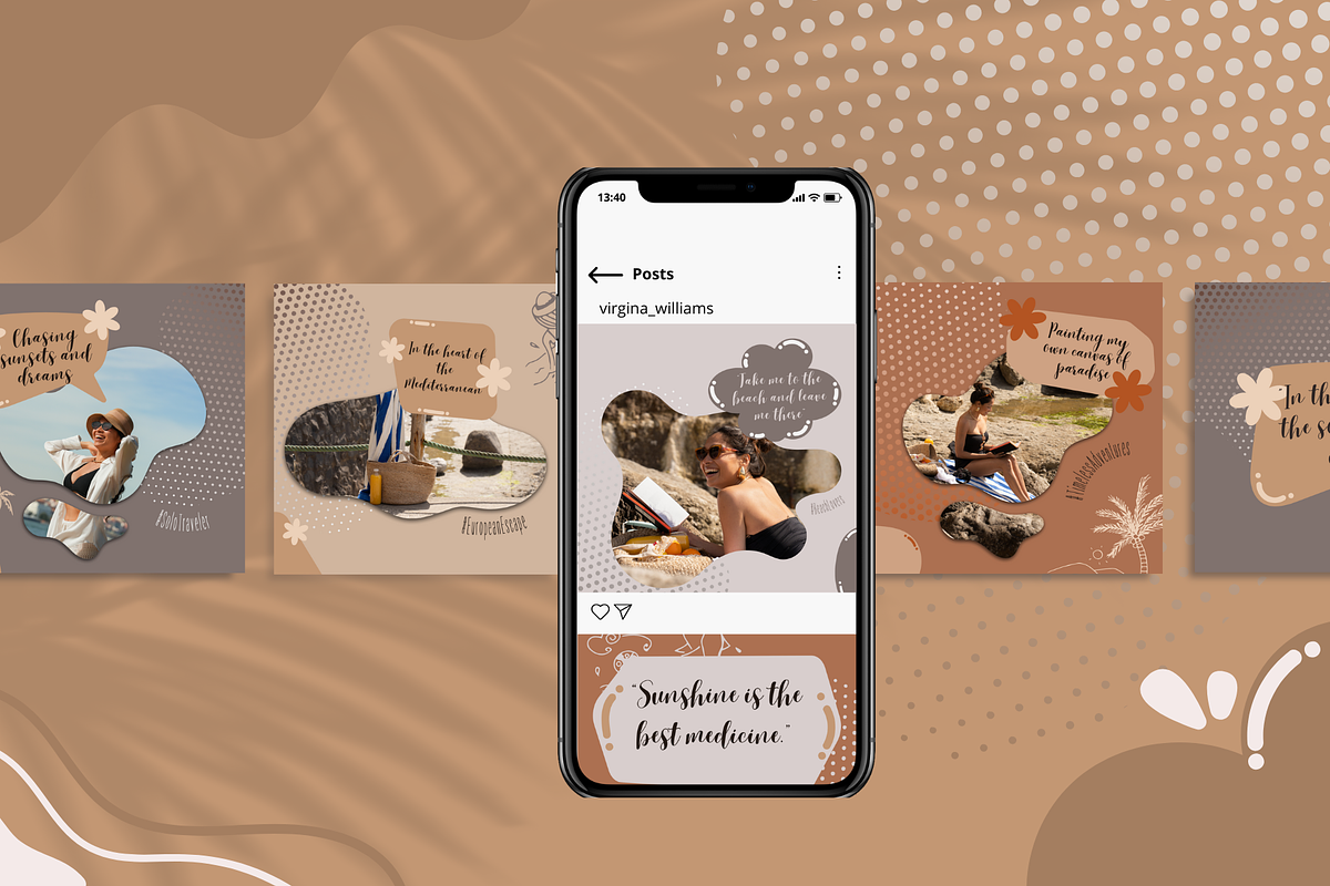 Summer Trip Social Media Kit, a Social Media Template by PaolaroiDesign (Photo 2 of 5)