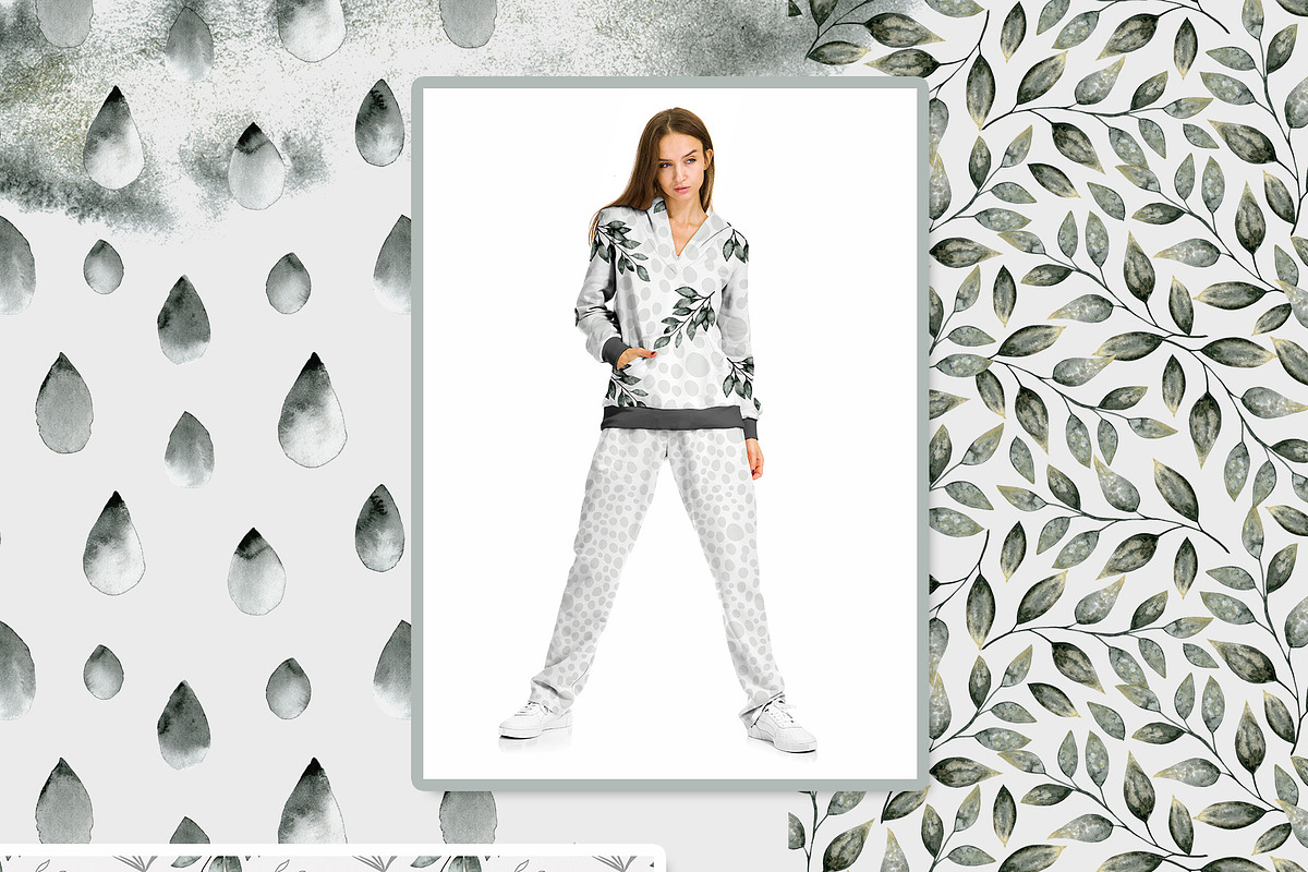 Dark Forest Monochrome Patterns, a Pattern Graphic by KomannaArt (Photo 4 of 7)
