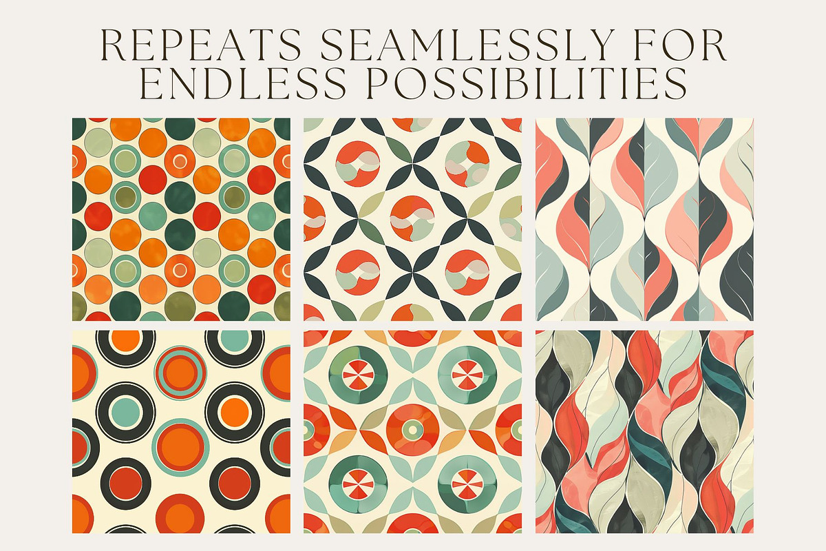 12 Ronan's Retro Seamless Patterns, a Pattern Graphic by Inknfolly