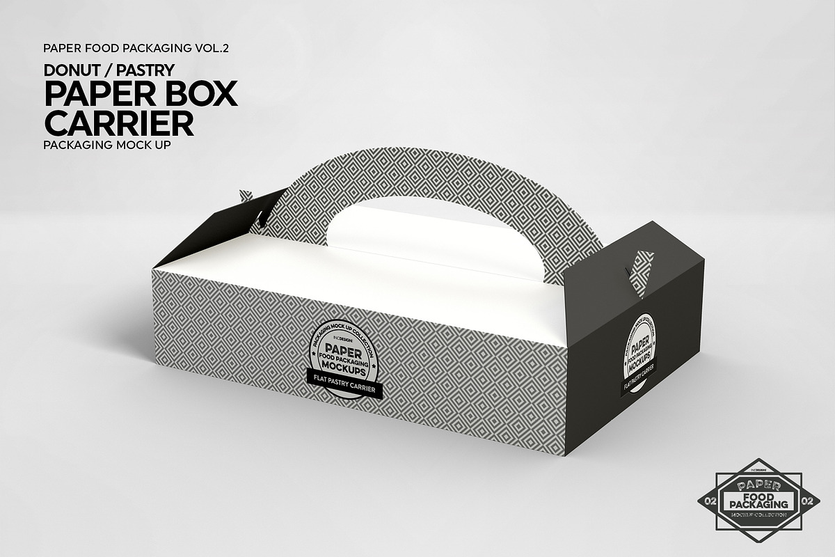 Pastry/Donut Box Carrier Mockup, a Cups & Container Mockup by INCDesign (Photo 2 of 6)