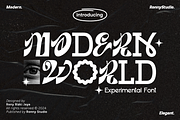 Modern World Experimental Font, a Slab Serif Font by Ronny Studio (Thumbnail 1 of 9)