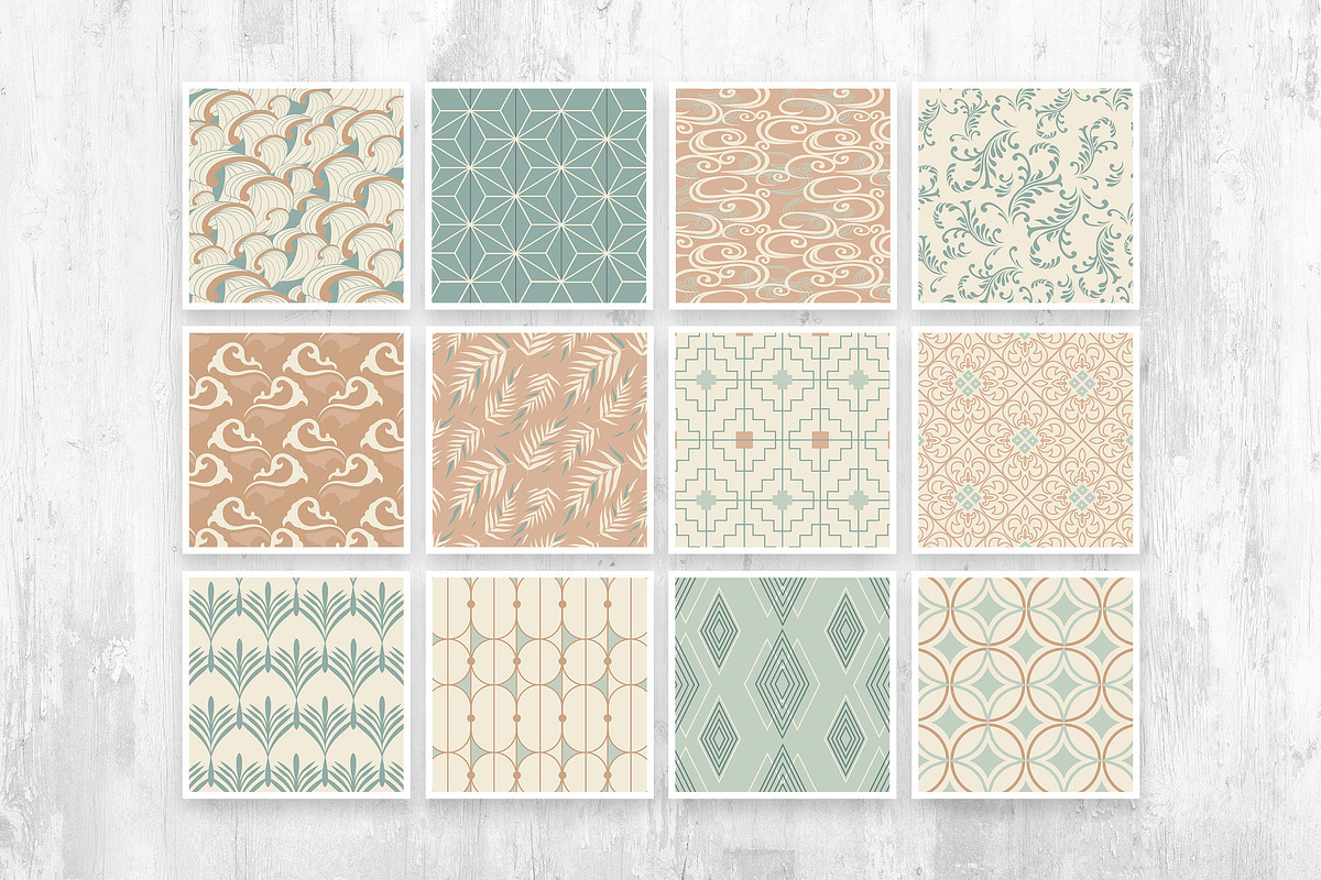 Asian Deco Vol.2 : Seamless Art Deco, a Pattern Graphic by AsianElements (Photo 7 of 11)