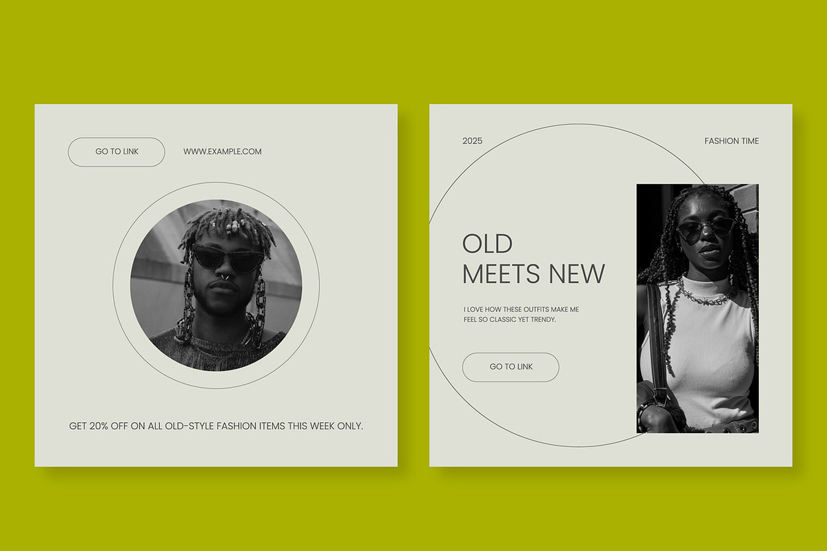 Fashion Social Media Post Design, an UI Kit Template by ContestDesign (Photo 3 of 7)
