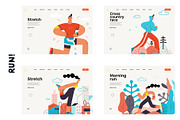 RUN! flat vector illustrations set, a Templates & Theme by Grivina's shop (Thumbnail 24 of 24)