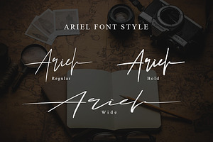 Ariel Signature Font