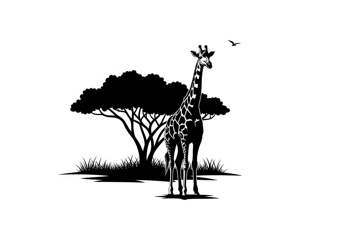 Giraffe Safari Silhouette Vector Bun, an Illustration by Designer_Momina (Photo 9 of 51)