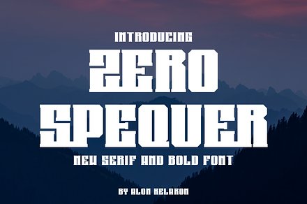 Zero Spequer, a Serif Font by alon kelakon