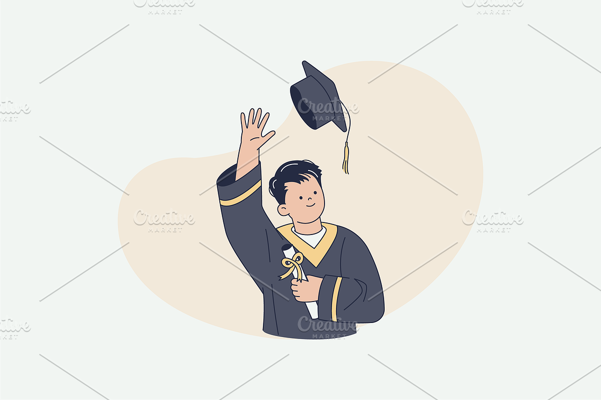 Student Graduation Illustration, an Object Graphic by Jump Studio (Photo 3 of 14)