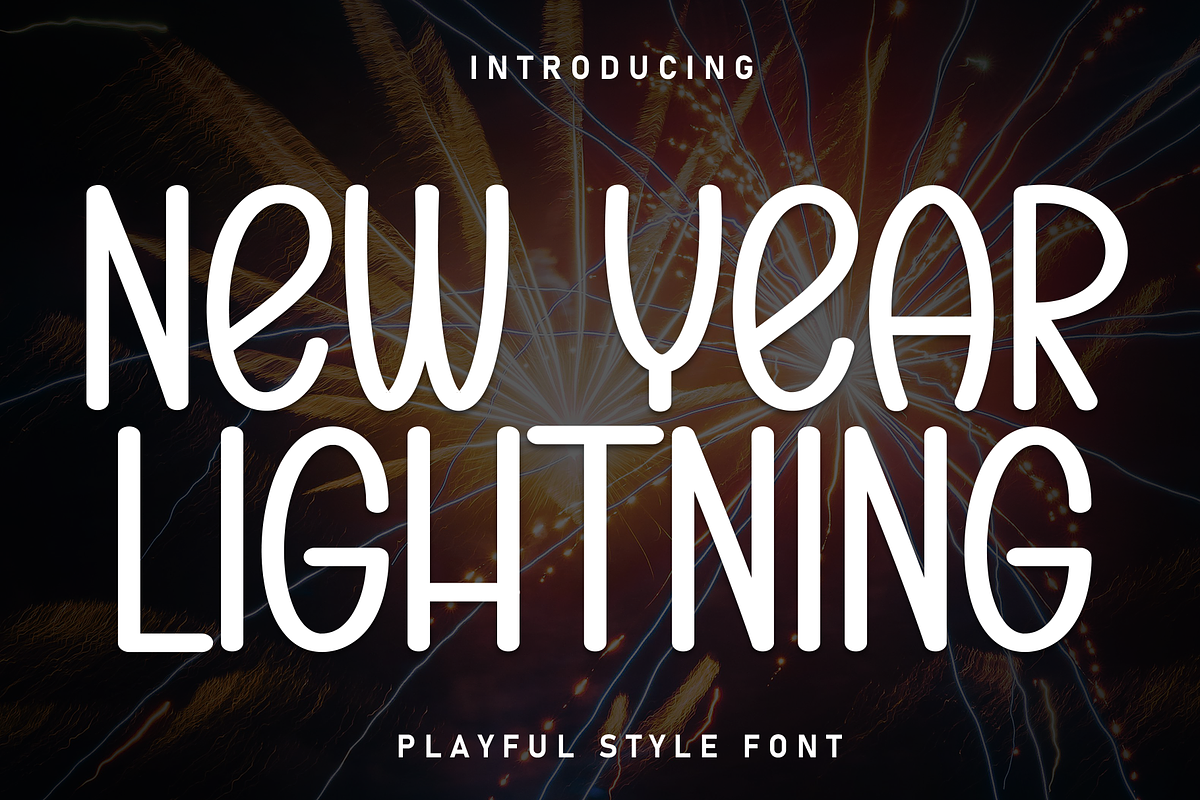 New Year Lightning | Script Font, a Script Font by Scratchones (Photo 1 of 8)