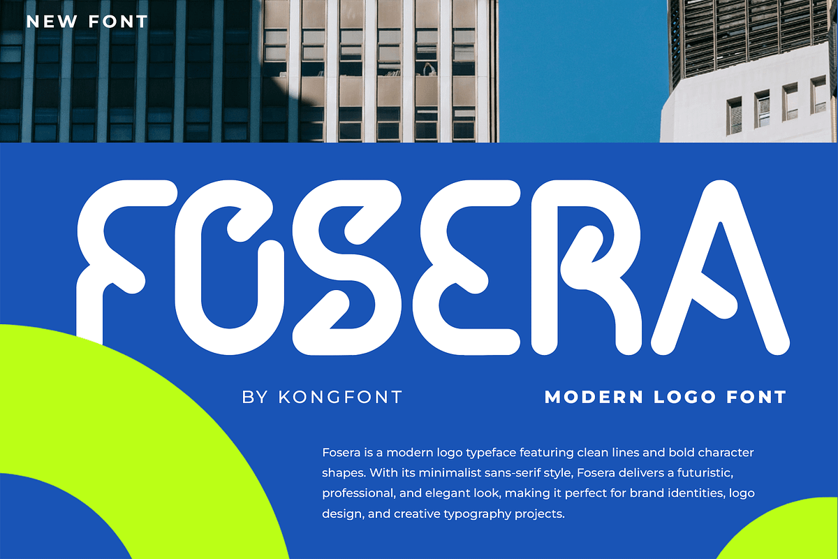Fosera – Modern Logo Font, a Sans Serif Font by overlaytemplates (Photo 1 of 5)