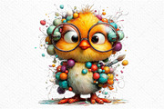 Whimsical Easter Funny Chick Clipart, an Illustration by Craft Nest (Thumbnail 11 of 11)