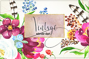 Vintage Watercolor clipart, an Animal Illustration by LABFcreations (Thumbnail 3 of 9)