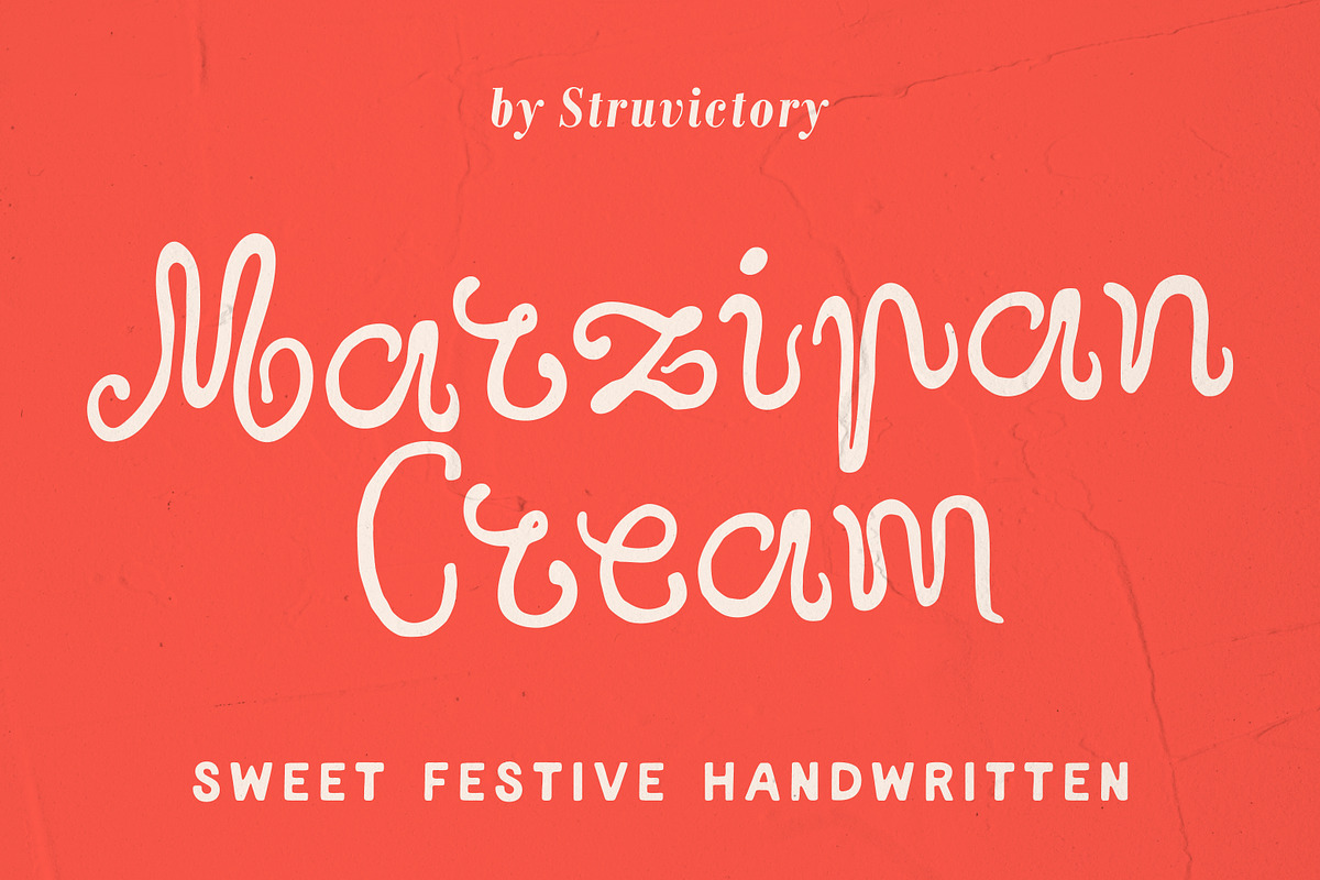 Marzipan Cream Sweet Festive Script, a Handwritten Font by Struvictory.art (Photo 1 of 9)
