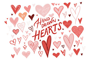 Hand Drawn Hearts Pack