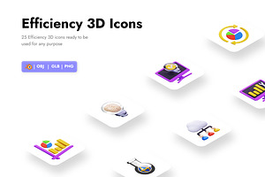 Efficiency 3D Icons