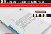 Business Letterheads, a Stationery Template by shujaktk (Thumbnail 1 of 5)