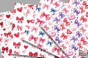 Watercolor Valentine Coquette Bows, a Pattern Graphic by Fine Purple Elephant (Thumbnail 2 of 5)