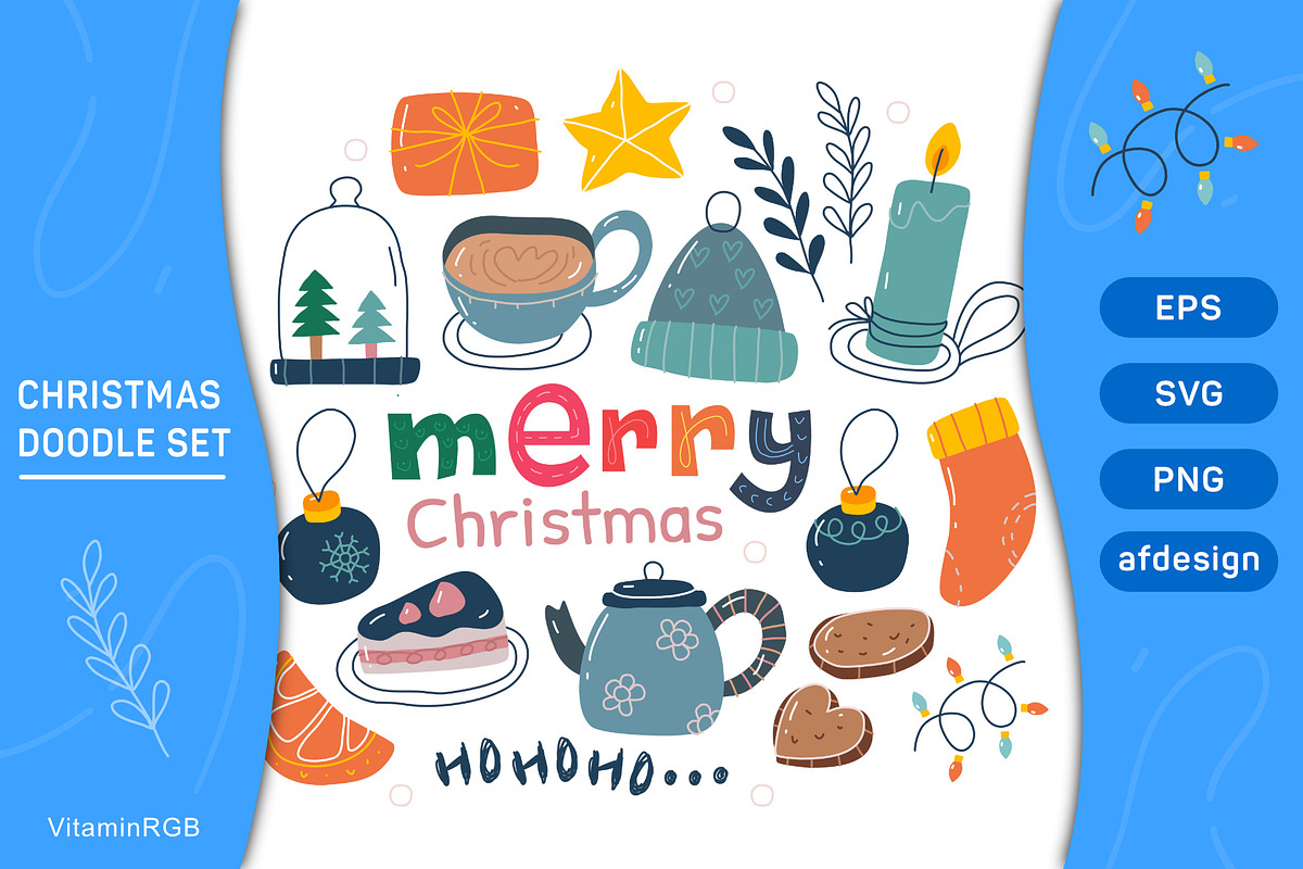 Christmas Doodle Set, an Object Graphic by VitaminRGB