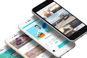 3D iPhone Presentation Mock-Up 02, an iPhone Mockup by Graphicsworld125 (Thumbnail 5 of 9)