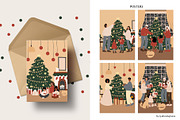 Merry Christmas clipart, a Seasonal Illustration by LyubovZaytseva (Thumbnail 6 of 18)