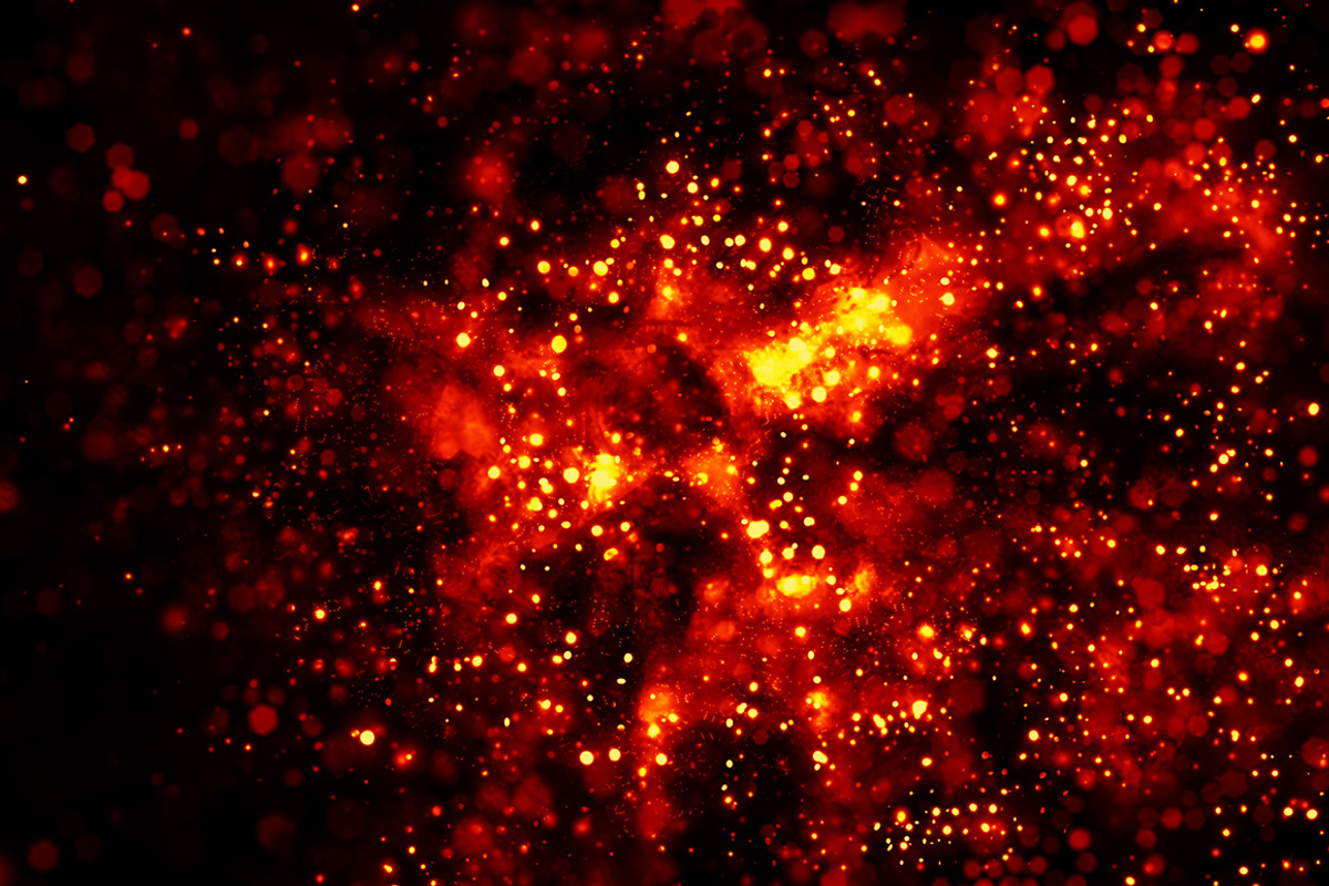 Warm Red Abstract Bokeh Background