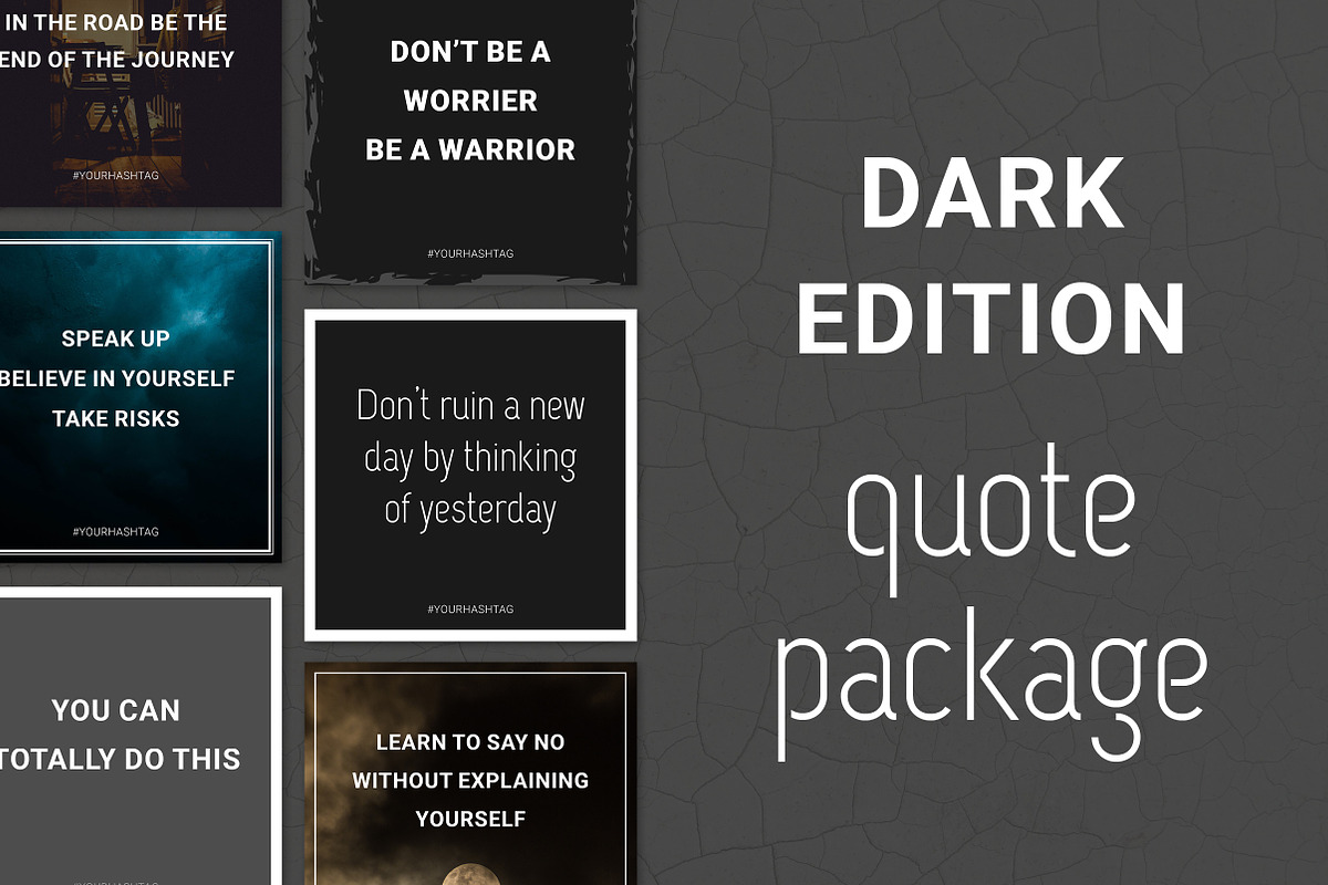 Social Media Quotes - Dark Edition, a Social Media Template by Annemiek van Luinen (Photo 1 of 6)