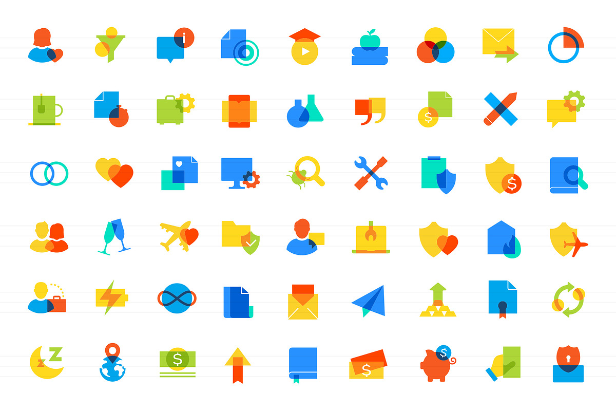 Colorful multiply icons collection, an Outline Icon by Boyko Pictures (Photo 9 of 10)