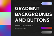 Gradient Backgrounds and Buttons, a Background Graphic by WildGallant Graphics (Thumbnail 1 of 4)