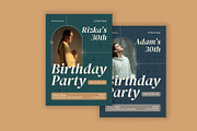 Elegant Birthday Party Invitation, a Card Template by Neermana (Thumbnail 2 of 4)