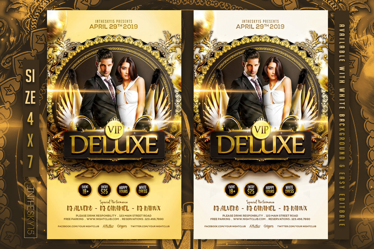 VIP Deluxe V2 Flyer Template, a Flyer Template by InTheSky15