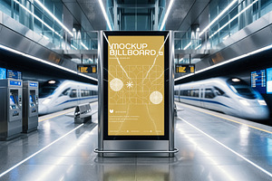 Underground Subway Billboard Display, an Advertising Mockup by smishura
