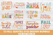 Fall Svg Bundle, a Seasonal Illustration by Libby Wishes (Thumbnail 1 of 3)